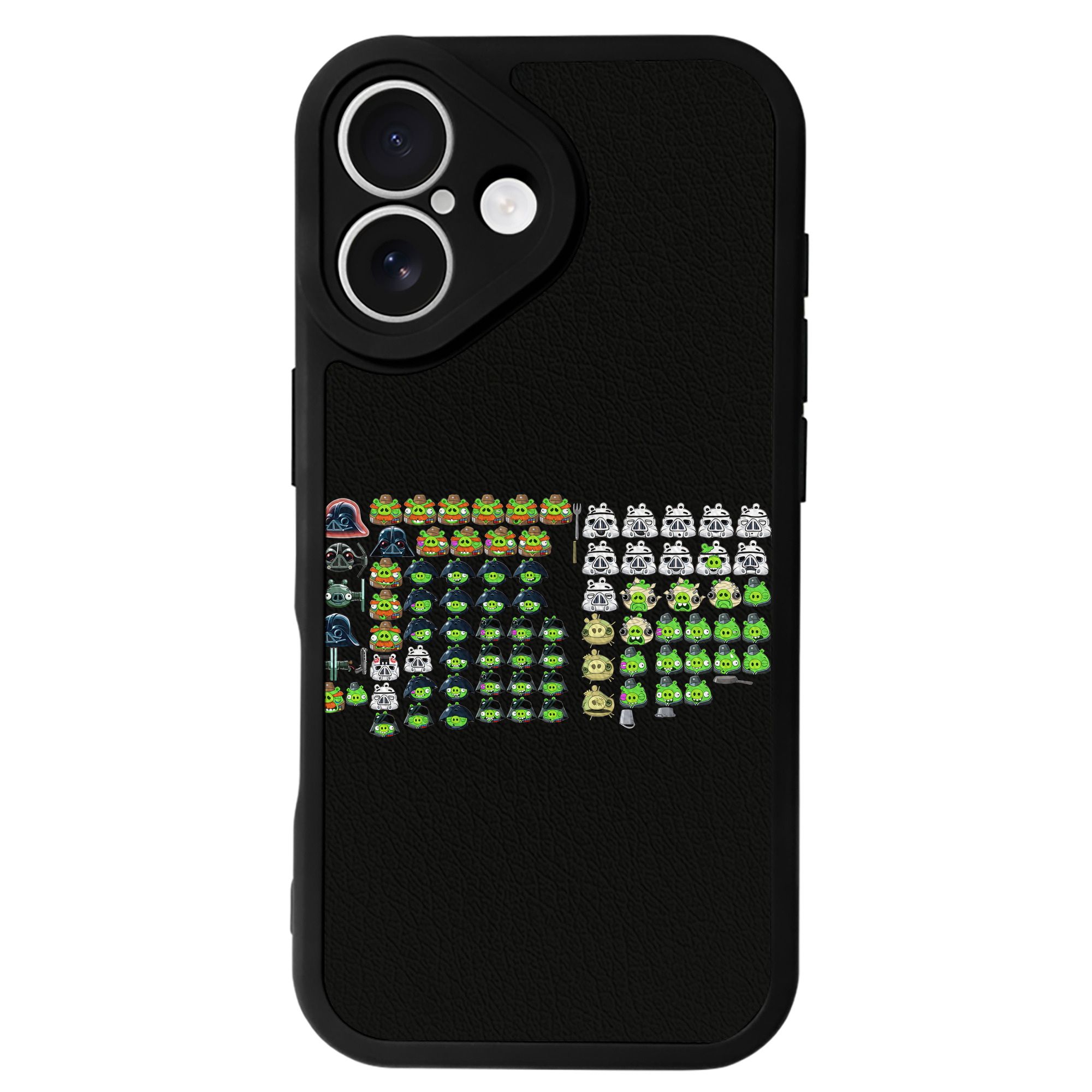 （画像用） Angry Birds アングリーバード 【iPhone 16シリーズ対応】シリコンスマホケース（レザー調） 材質：シリコン